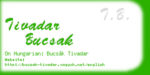 tivadar bucsak business card