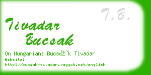 tivadar bucsak business card